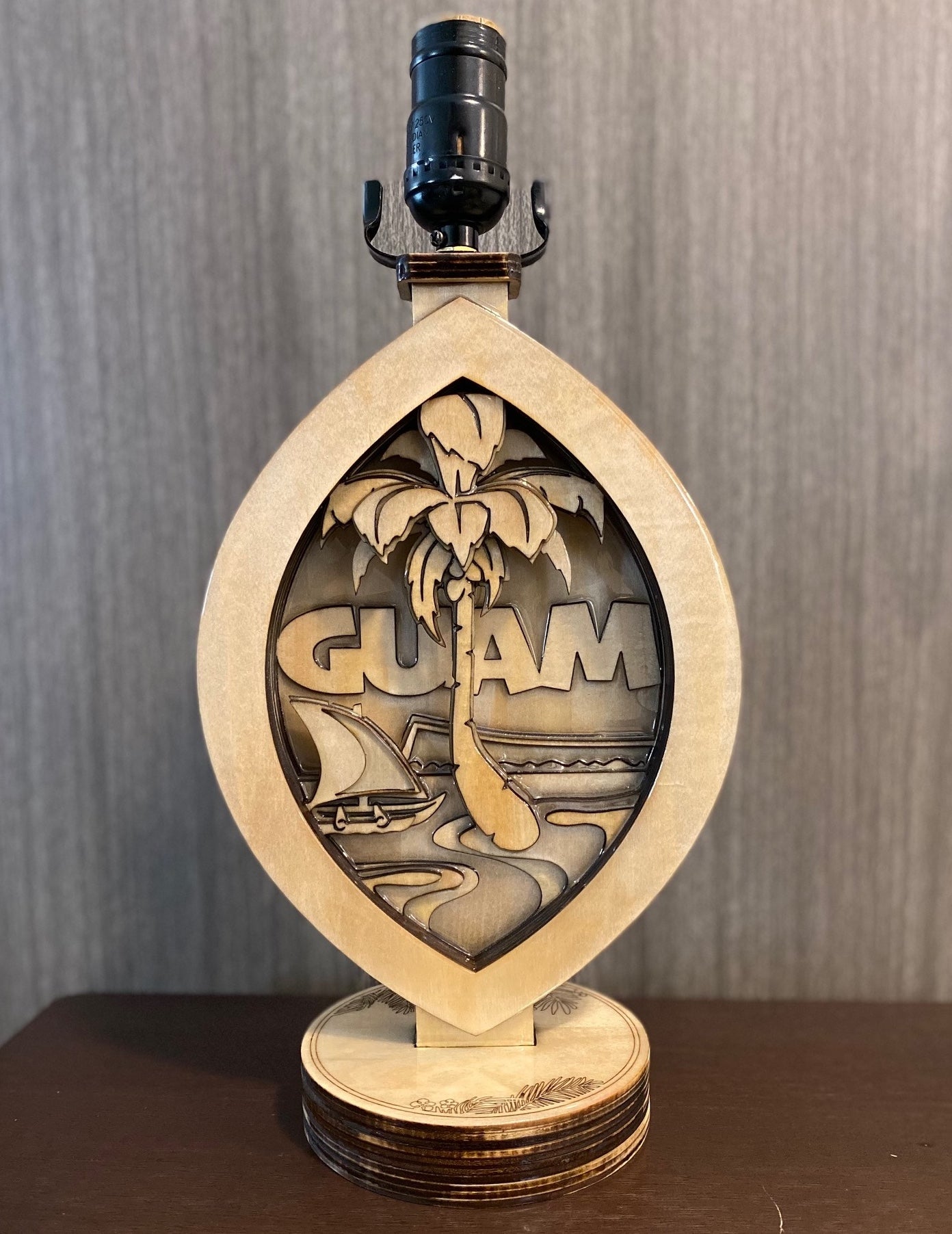 Guam Seal 3D lamp base