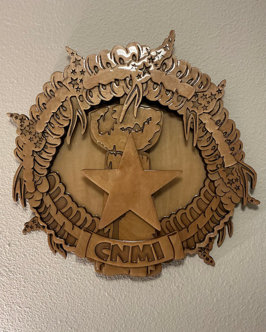 Wooden CNMI Seal